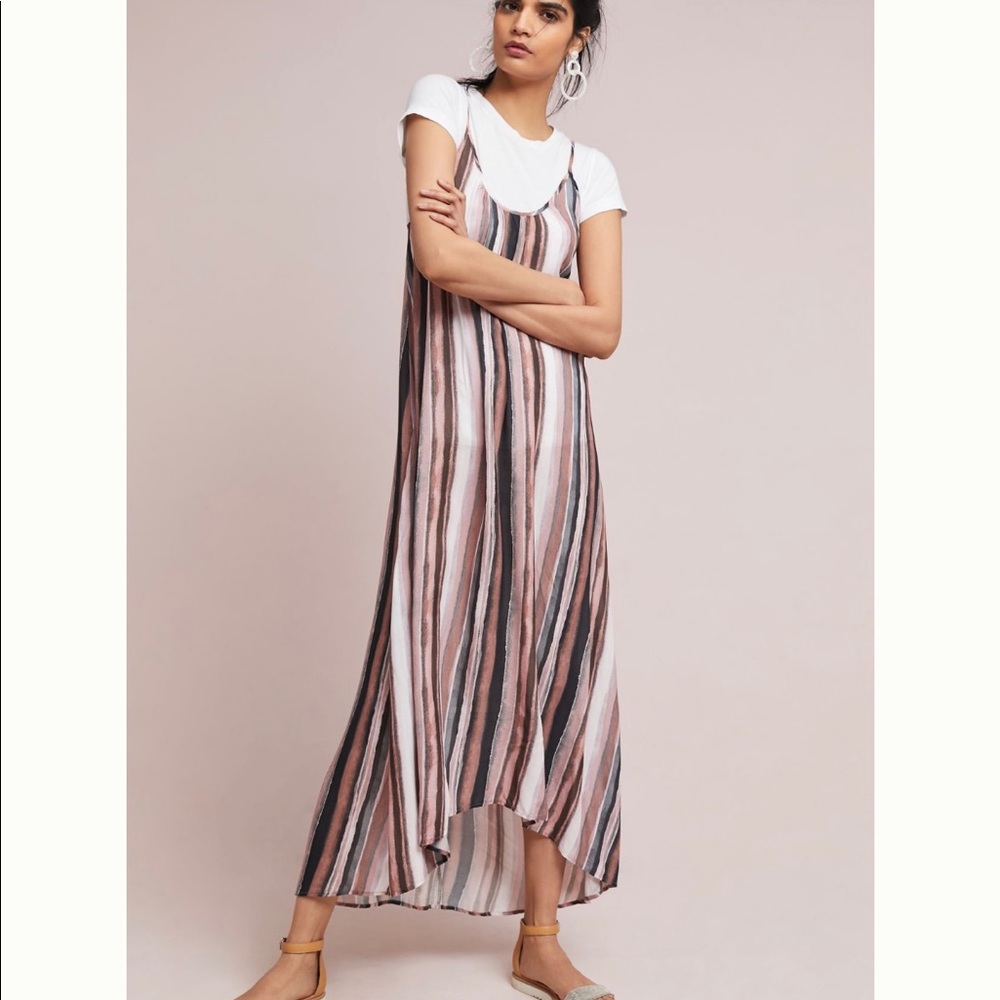 Vertical stripe Anthropologie dress